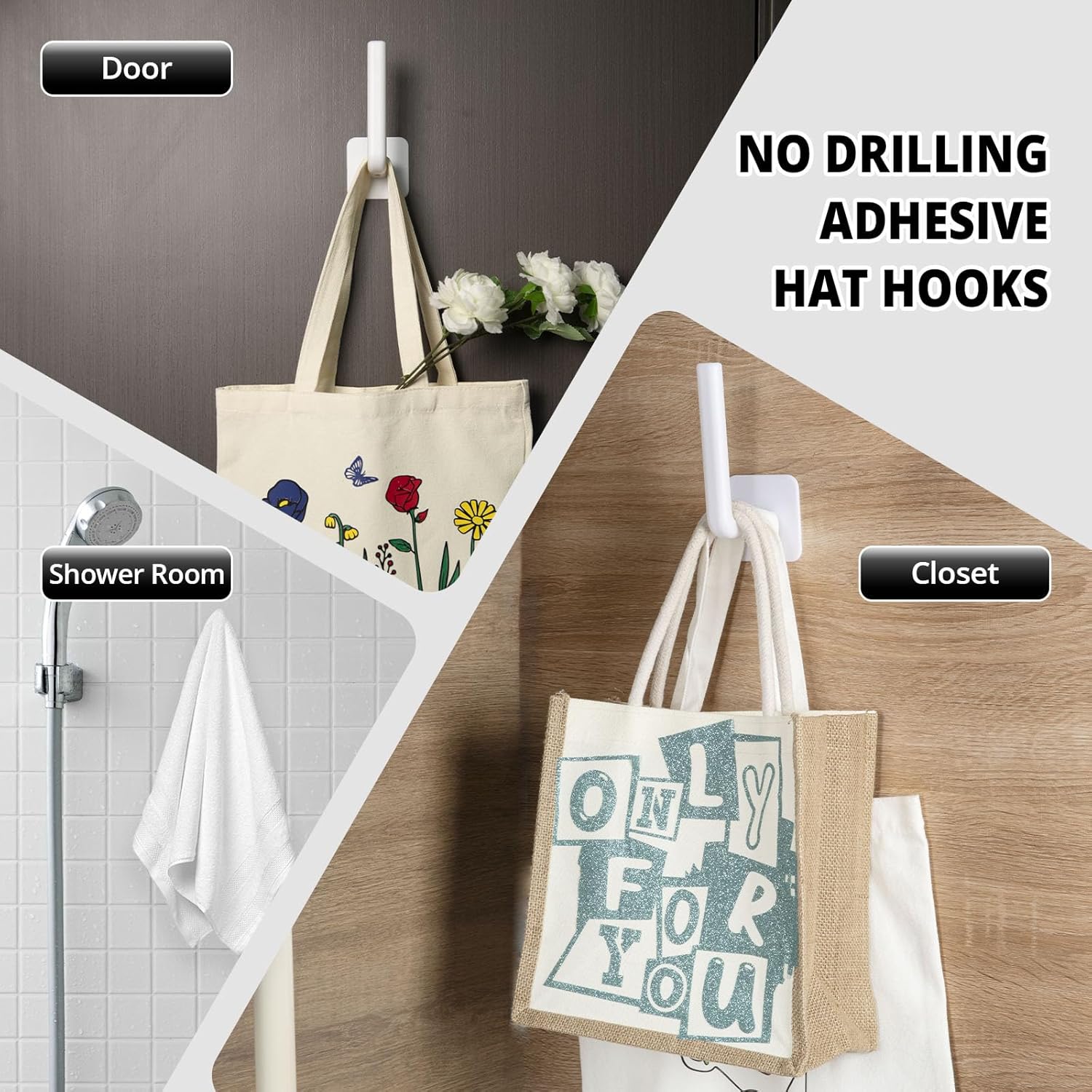 Cap Hangers Holder For Wall - 6pcs - Image 3