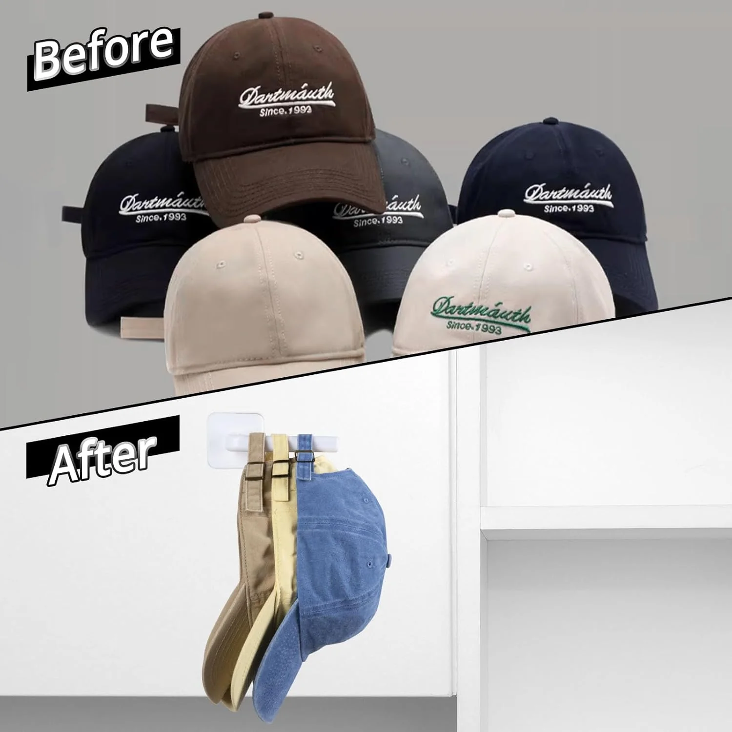 Cap Hangers Holder For Wall - 6pcs - Image 5