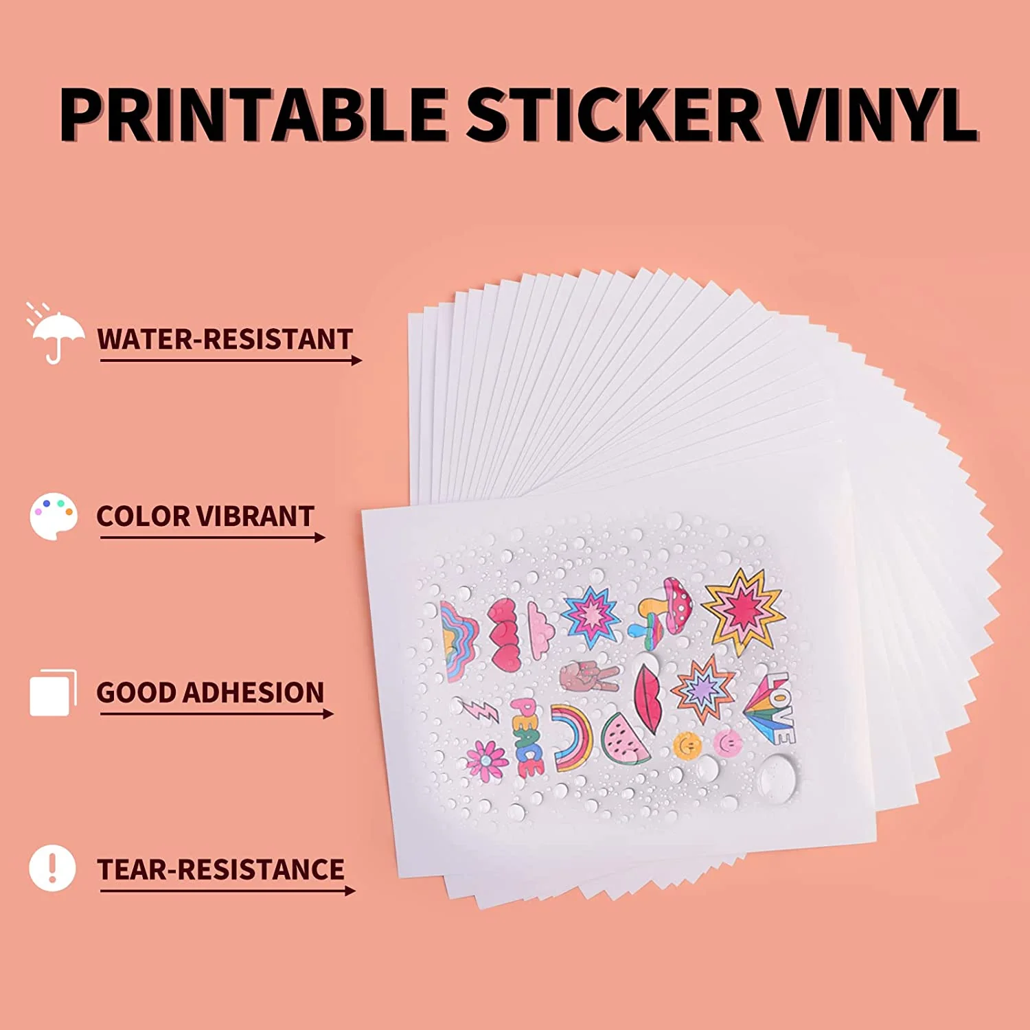 Glossy Printable Vinyl Bundle - 8.5"x11" 10 sheets - Image 5