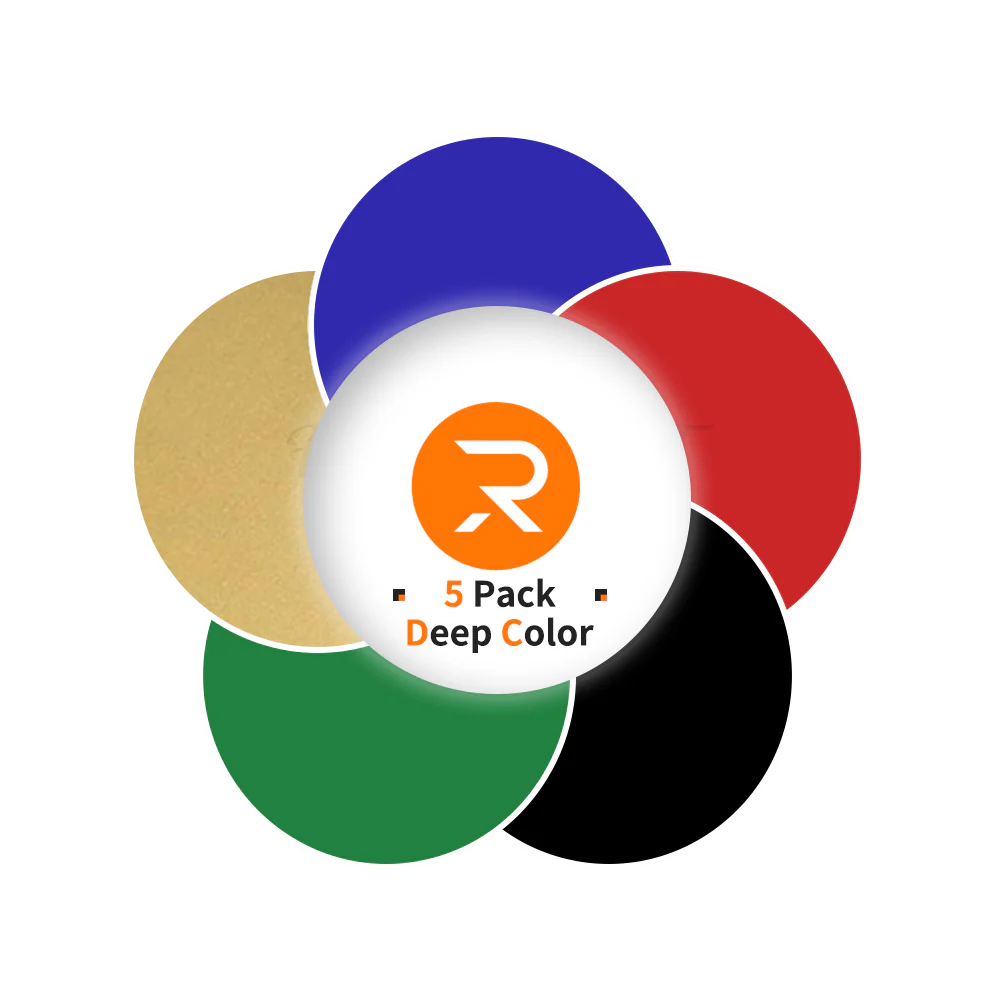 Heat Transfer Vinyl Bundle - 12"x10" 5 Pack（5 Assorted Deep Colors） - Image 3