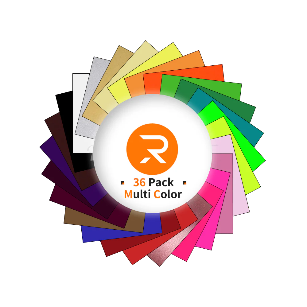 Heat Transfer Vinyl Bundle - 12"x10" 36 Pack（26 Assorted Colors） - Image 5