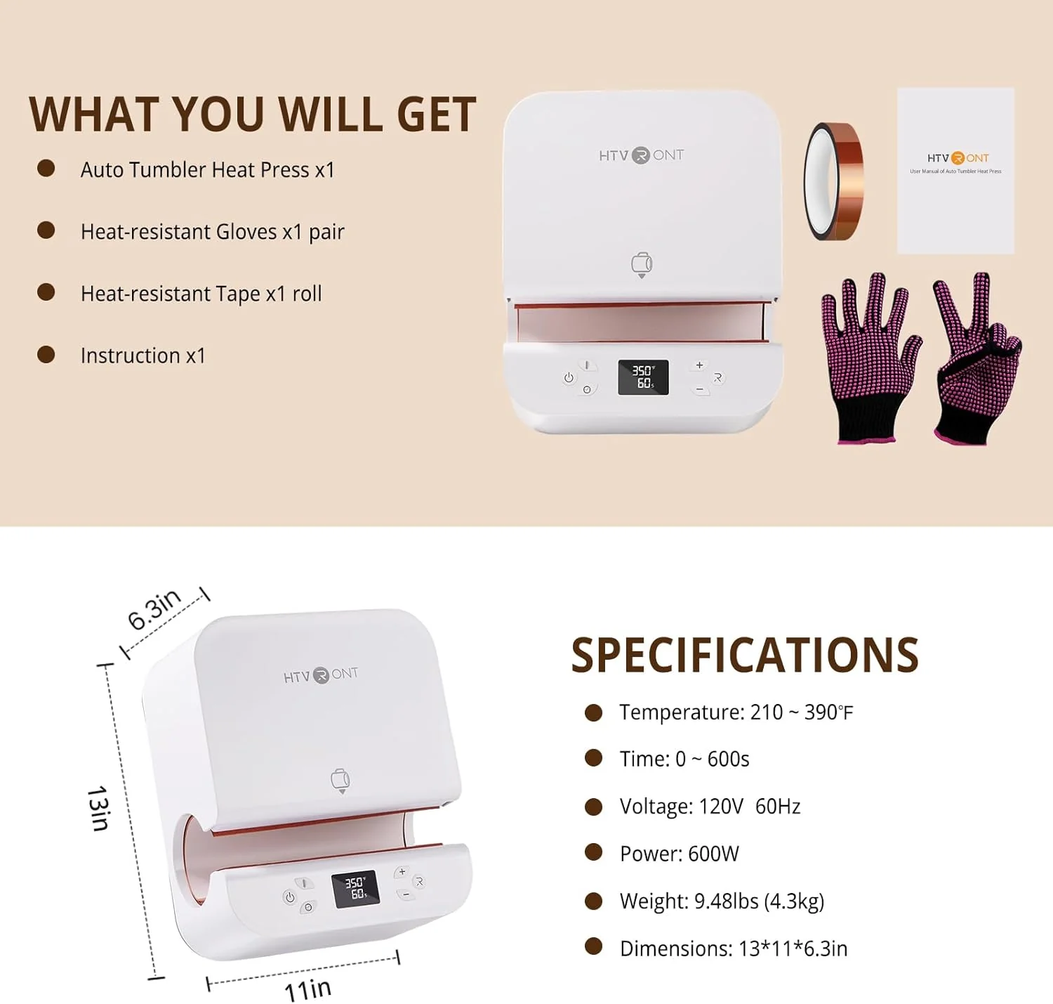 [Everything Bundle] Auto Heat Press + Tumbler Heat Press + Accessories Bundle - Image 6