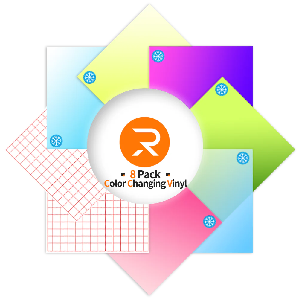 Cold Color-Changing Adhesive Vinyl Bundle - 12"x10" 8 pack - Image 3