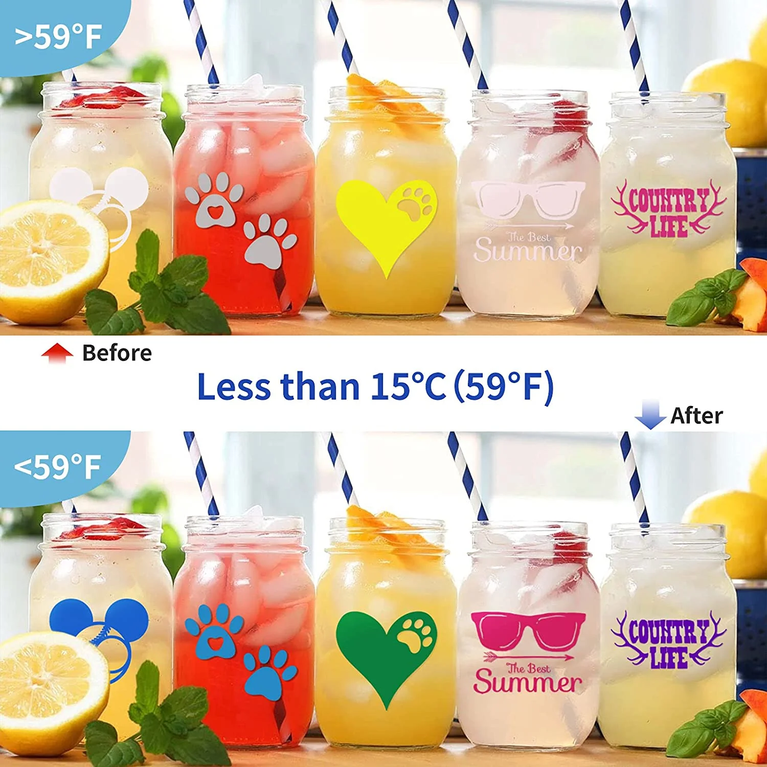 Cold Color-Changing Adhesive Vinyl Bundle - 12"x10" 8 pack - Image 4