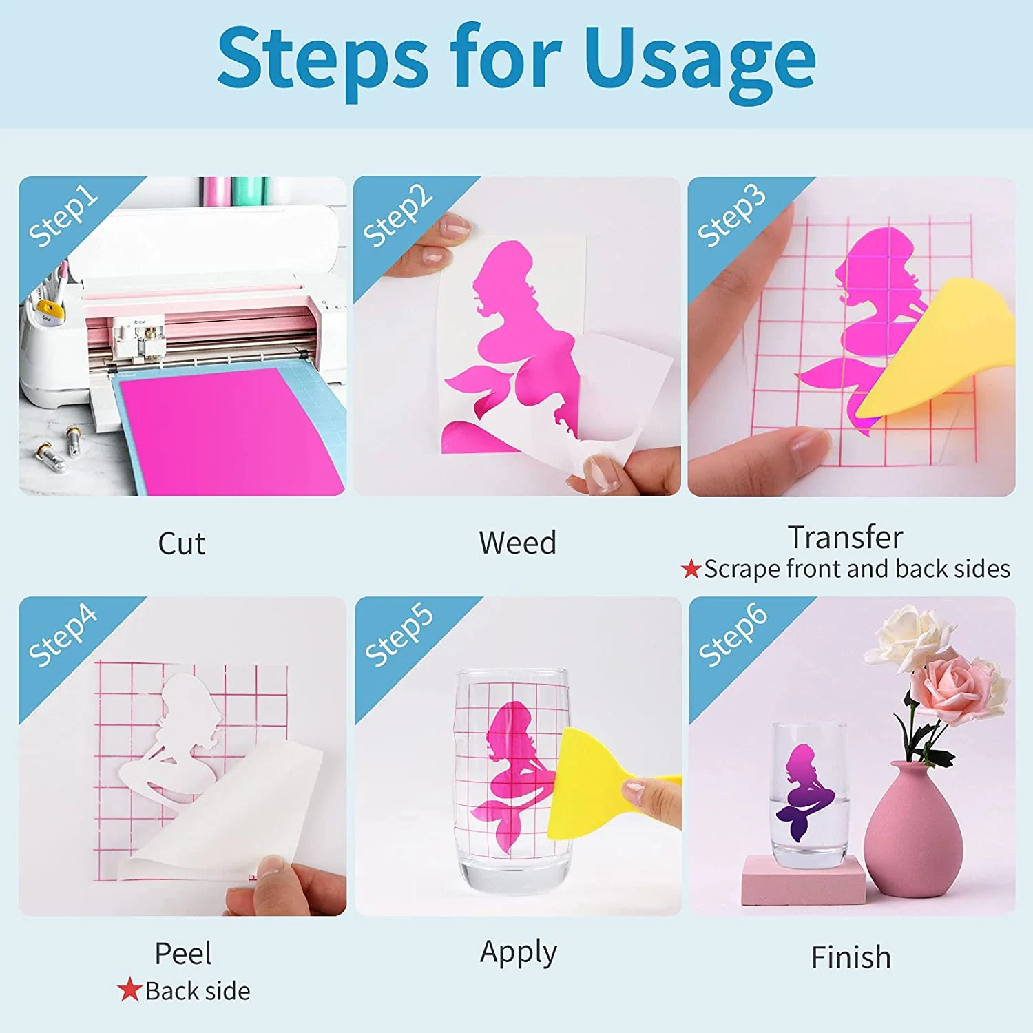 Cold Color-Changing Adhesive Vinyl Bundle - 12"x10" 8 pack - Image 7