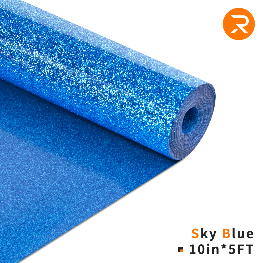 Glitter Heat Transfer Vinyl Roll - 10"x5 Ft (8 Colors) - Image 11