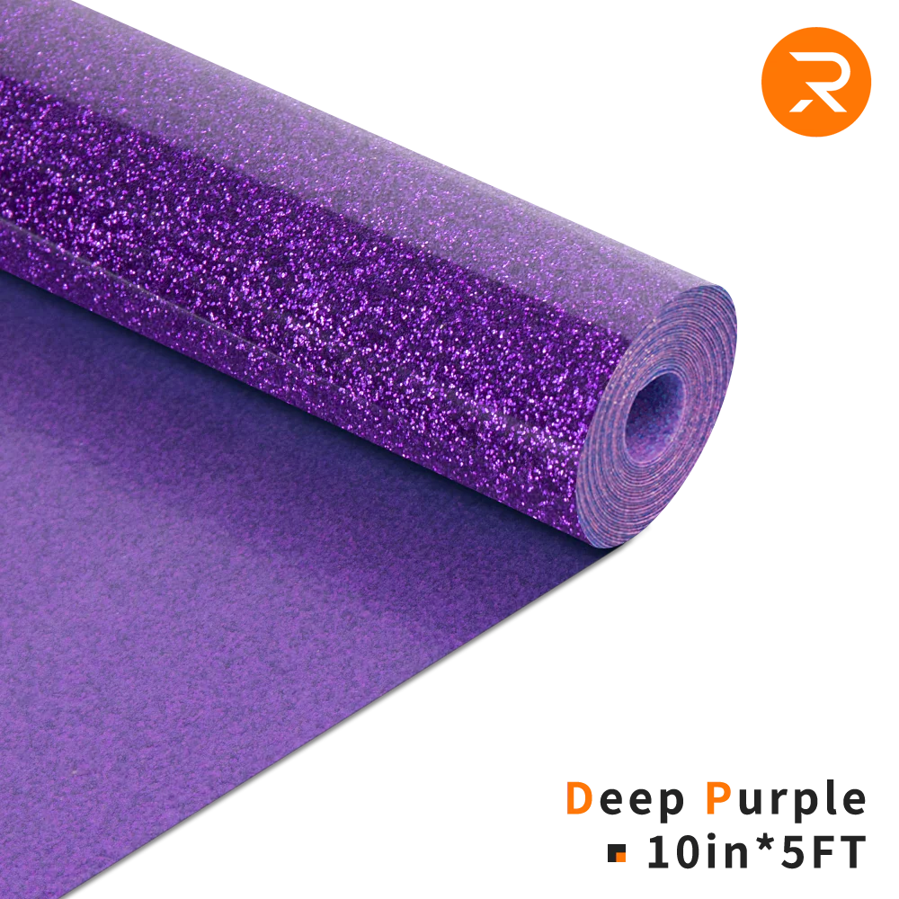 Glitter Heat Transfer Vinyl Roll - 10"x5 Ft (8 Colors) - Image 6