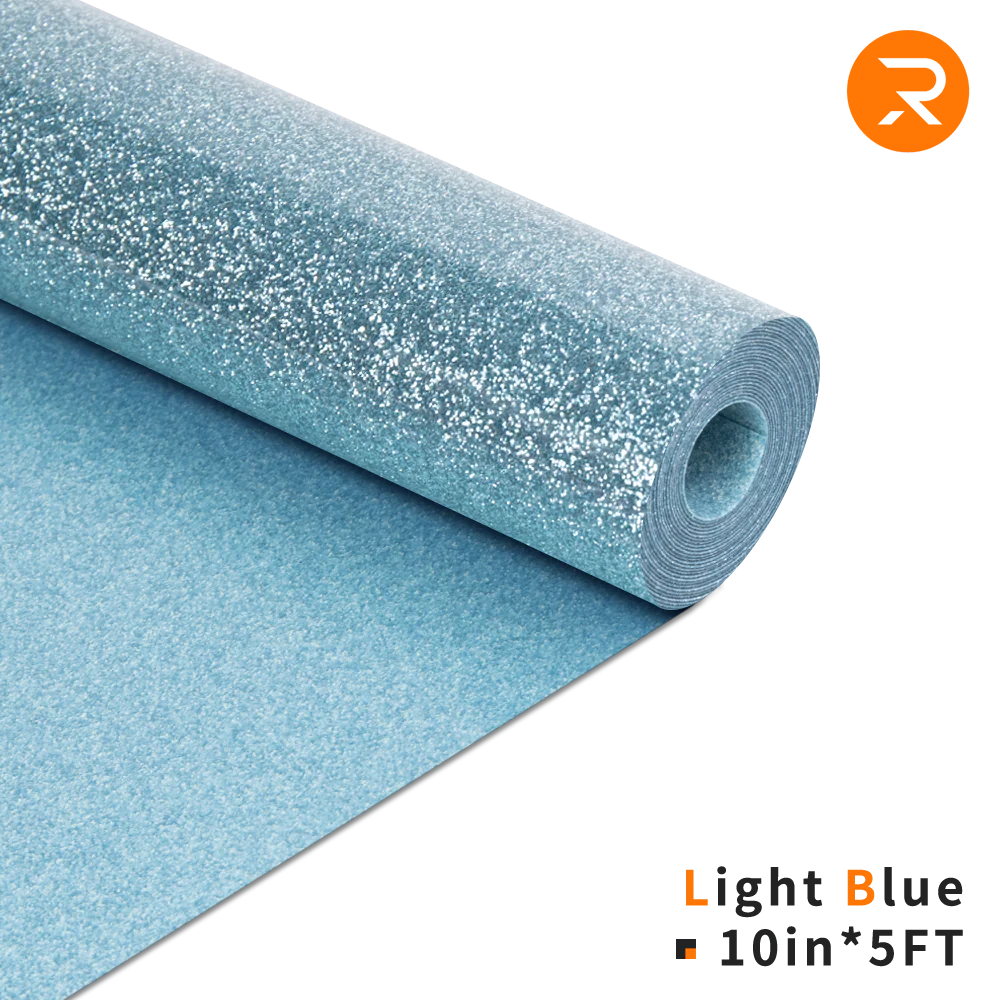 Glitter Heat Transfer Vinyl Roll - 10"x5 Ft (8 Colors) - Image 7