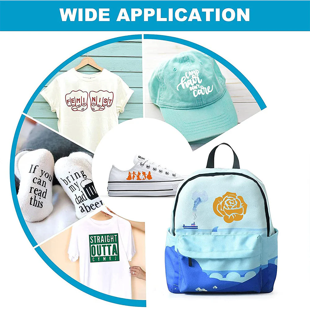 Heat Transfer Vinyl Bundle - 12"x5 Ft (6 Assorted Colors） - Image 4