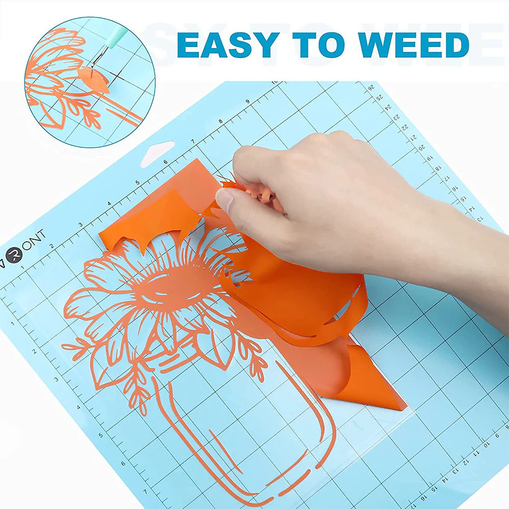 Heat Transfer Vinyl Bundle - 12"x5 Ft (6 Assorted Colors） - Image 9