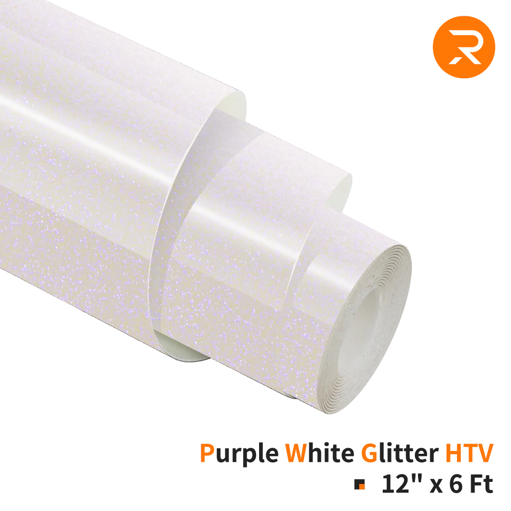 Rainbow Glitter Heat Transfer Vinyl Roll for Sublimation - 12"x6 Ft (2 Colors) - Image 3