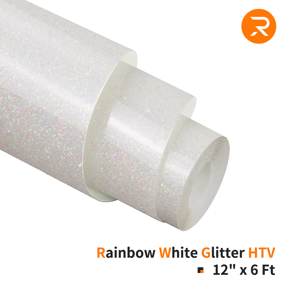 Rainbow Glitter Heat Transfer Vinyl Roll for Sublimation - 12"x6 Ft (2 Colors) - Image 4