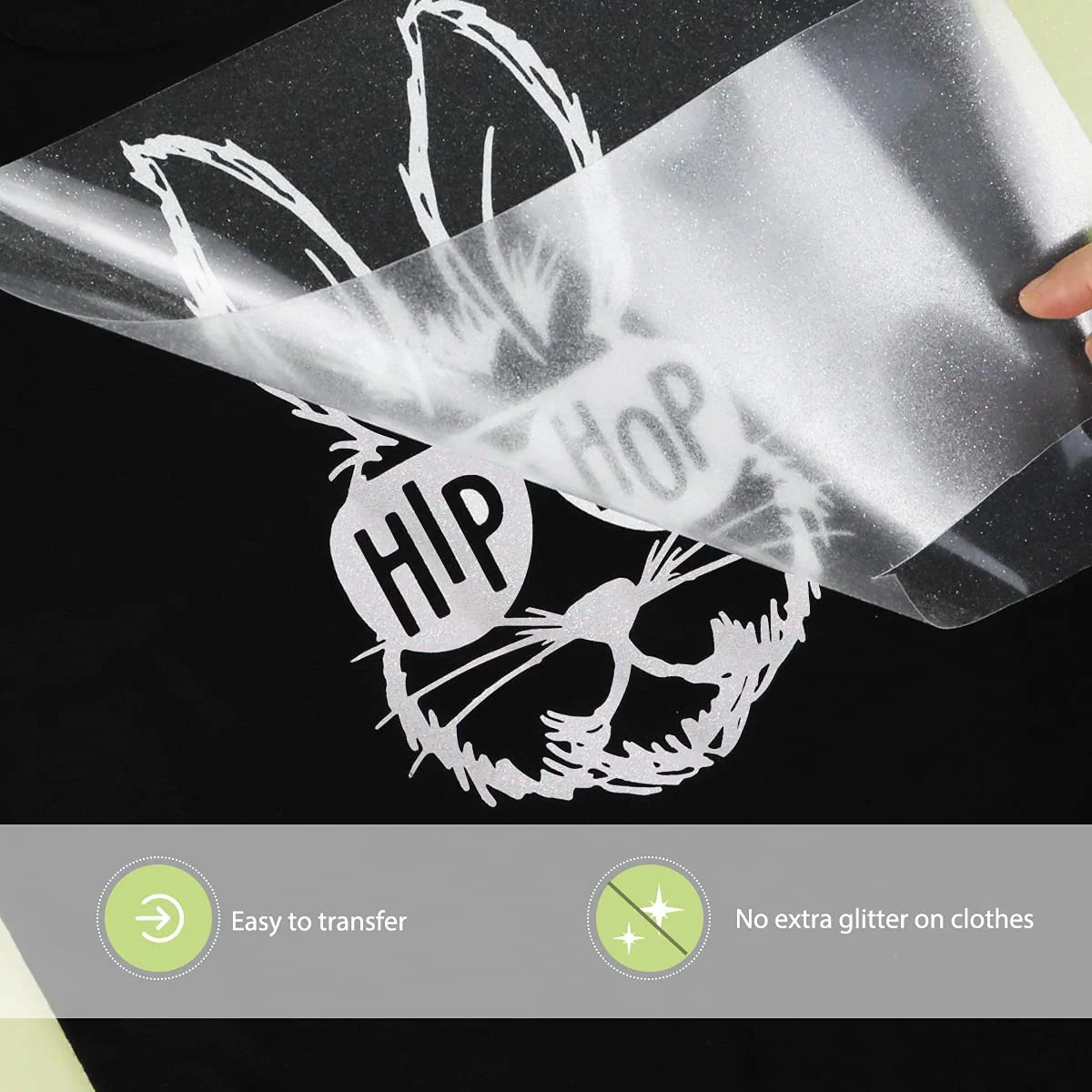 Rainbow Glitter Heat Transfer Vinyl Roll for Sublimation - 12"x6 Ft (2 Colors) - Image 9