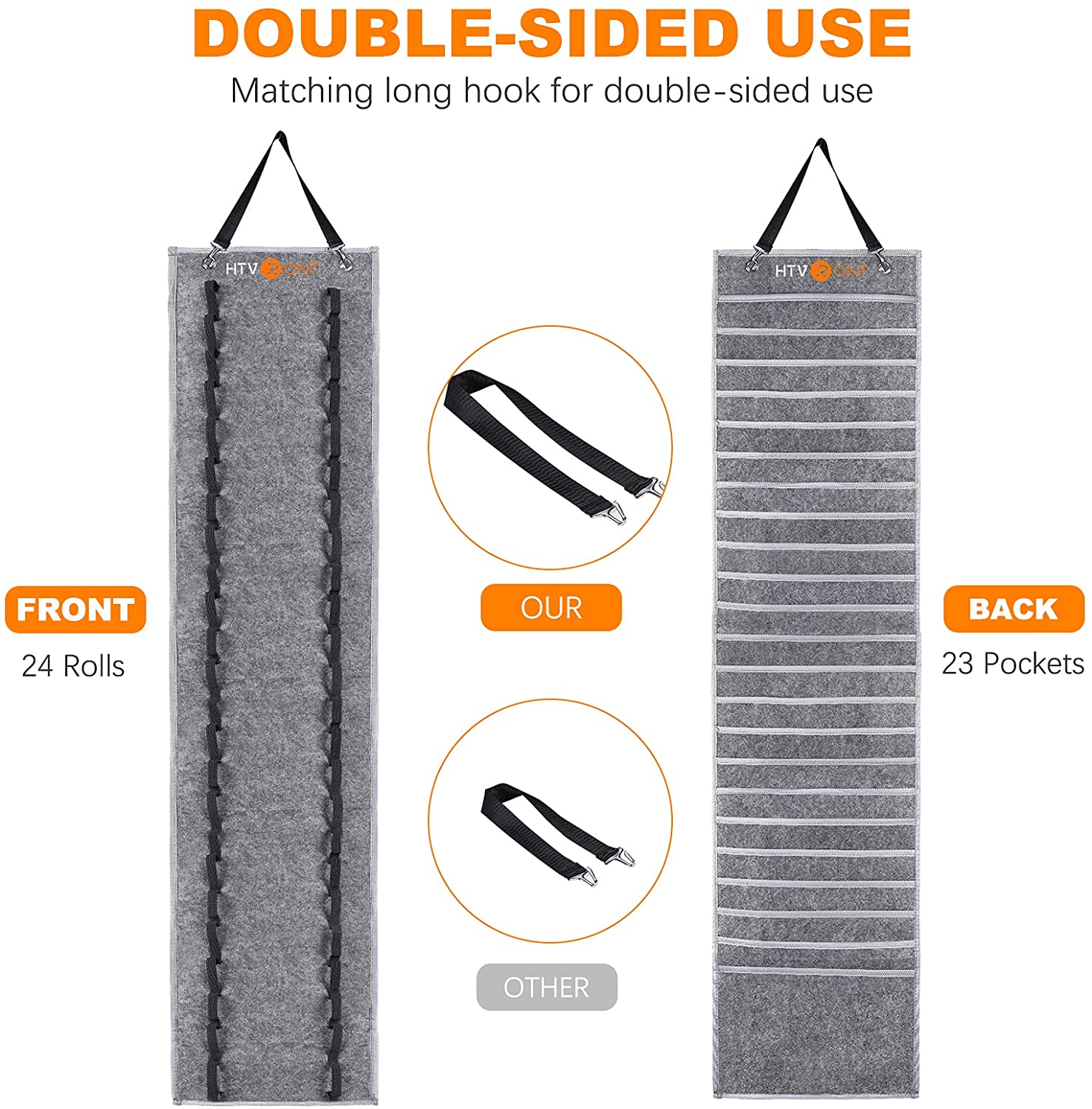 Vinyl Roll Holder - Vinyl Roll Storage with 24 Compartments - Image 3
