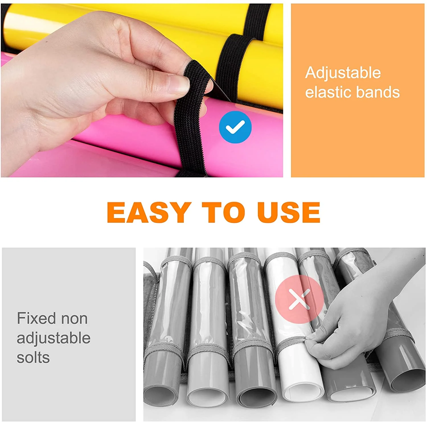 Vinyl Roll Holder - Vinyl Roll Storage with 24 Compartments - Image 5